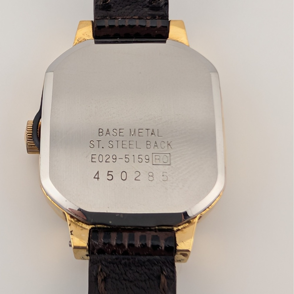 Seiko E029-5159 Ana Digi Gold Tone Rectangular Watch Champagne Dial Vintage - Picture 4 of 10